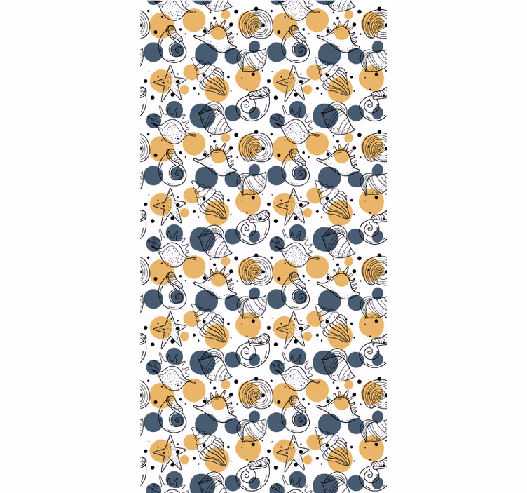 Modern wallpaper shell pattern - TenStickers