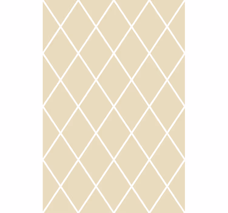 Modern wallpaper cream diamond minimalist pattern - TenStickers