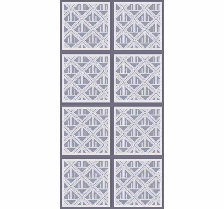 Modern wallpaper with geometric pattern sections - TenStickers