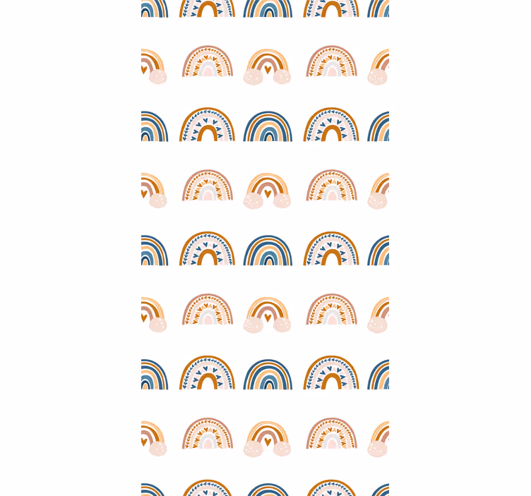 Kids wallpaper with nordic rainbow designs - TenStickers