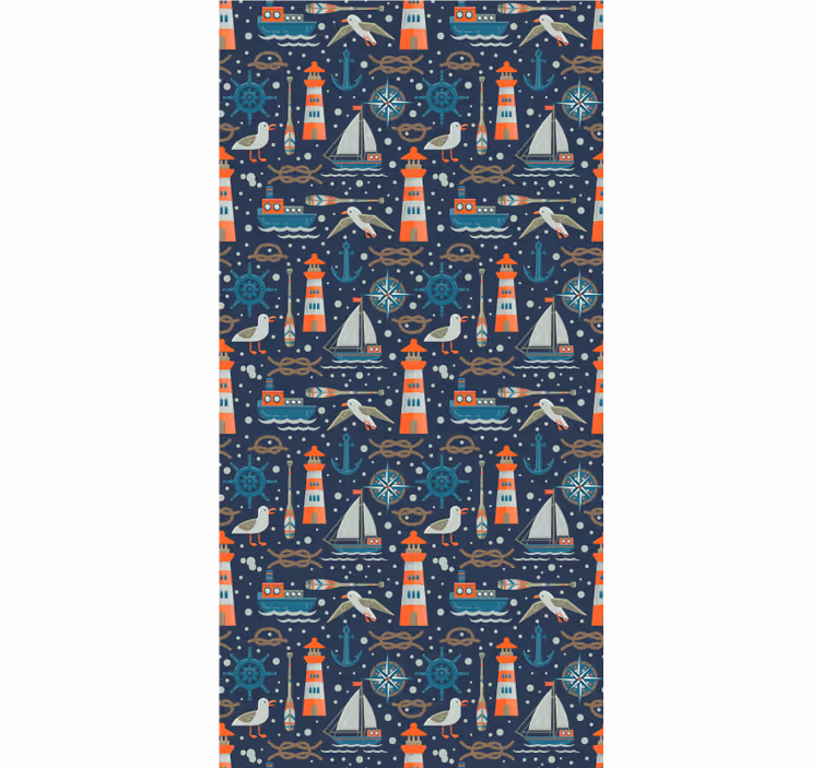 Kids wallpaper nautical adventure theme - TenStickers