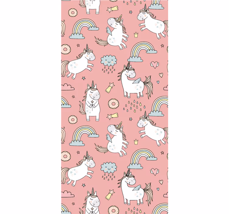 Kids wallpaper magical unicorn delight - TenStickers