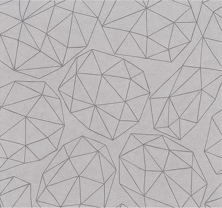 Bathroom wallpaper gemstone silver gloss - TenStickers