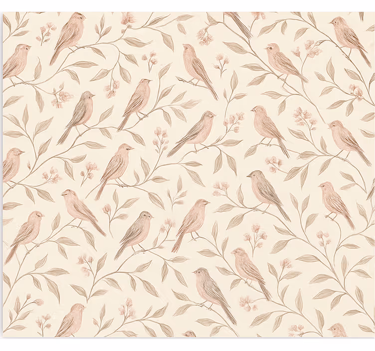 Teens wallpaper vintage bird trail - TenStickers