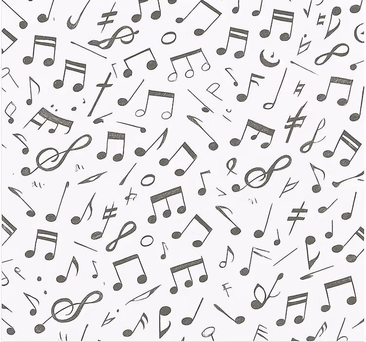 Teens wallpaper music notes pattern - TenStickers