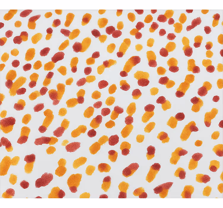Teens wallpaper in orange and red dots - TenStickers