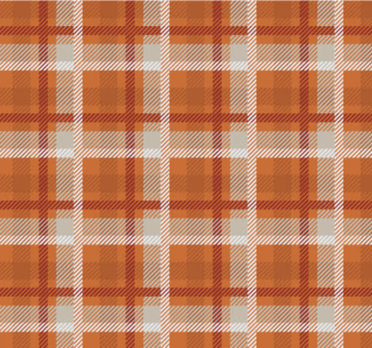Living room wallpaper in plaid pattern warmth - TenStickers