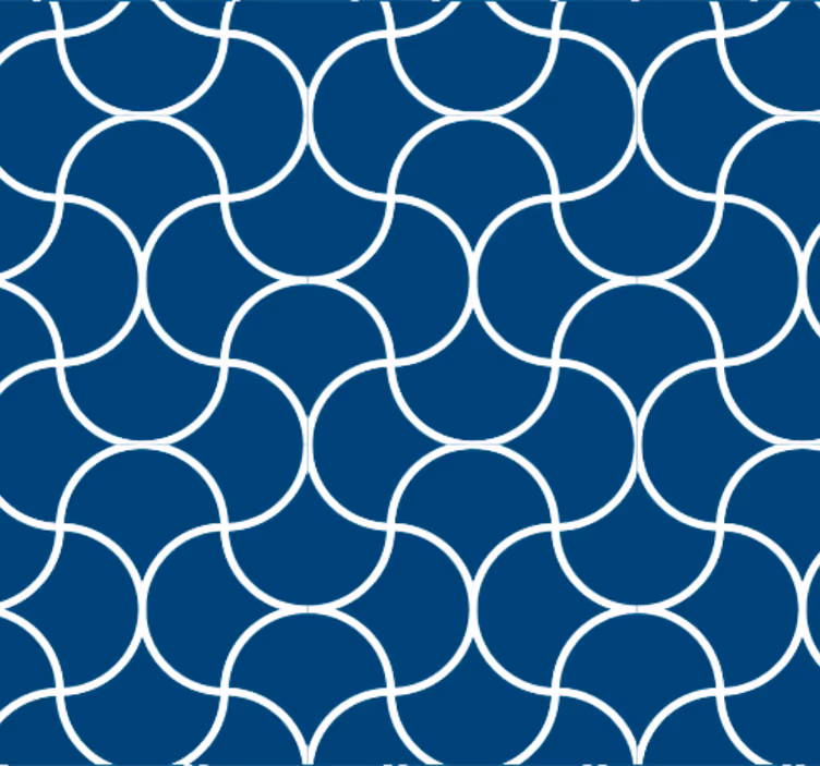 Bathroom wallpaper with geometric wave design - TenStickers