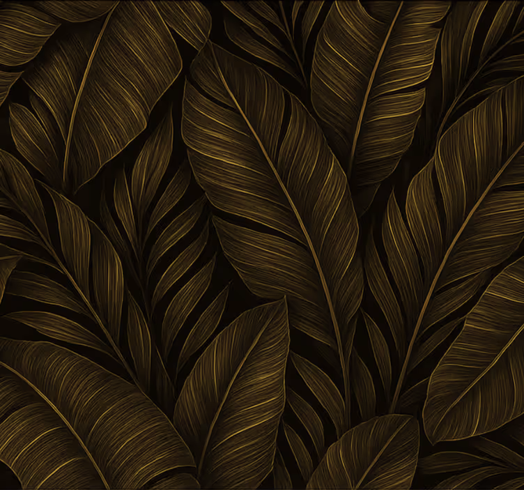 Living room wallpaper in gold accent design - TenStickers