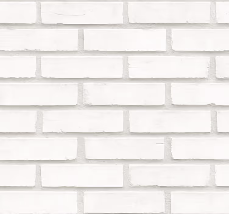 Living room wallpaper white brick design - TenStickers