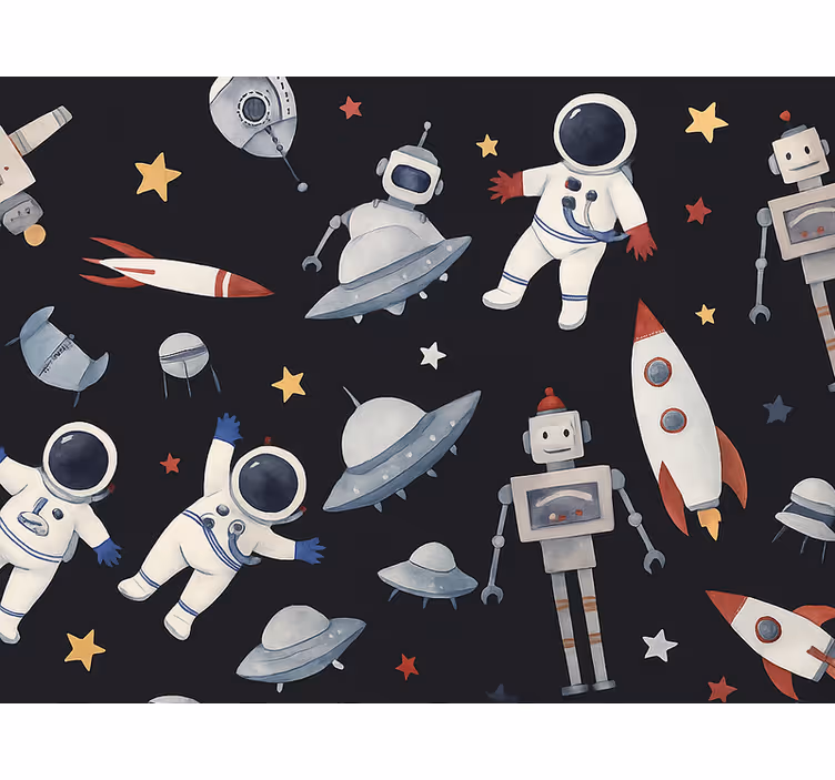 Kids wallpaper cosmic kids - TenStickers