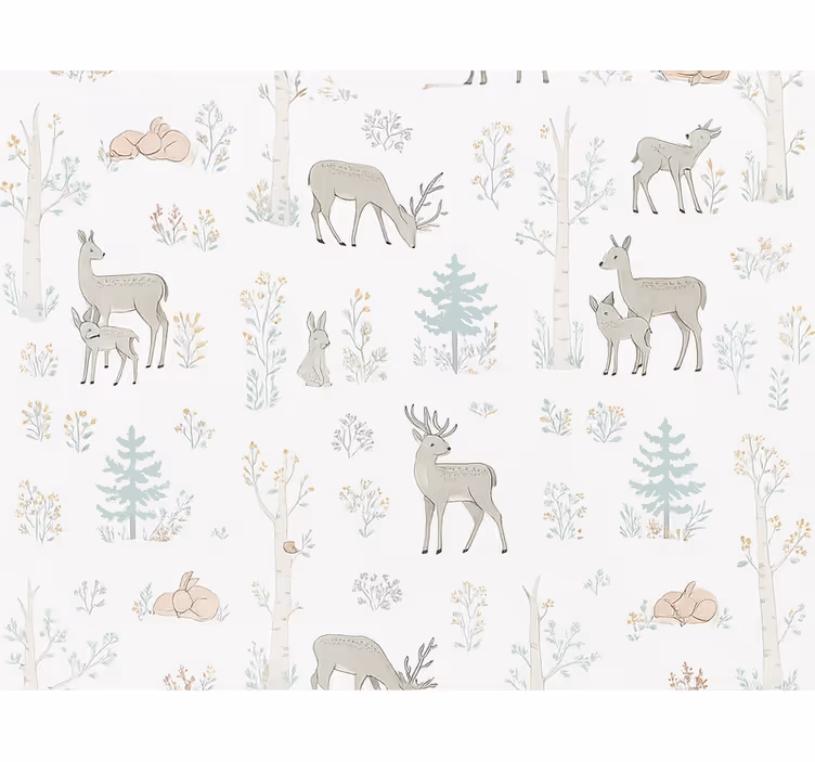 Master bedroom wallpaper in children's floral design - TenStickers