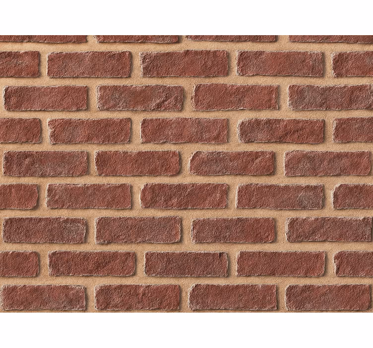 Weathered red brick brick wallpaper - TenStickers