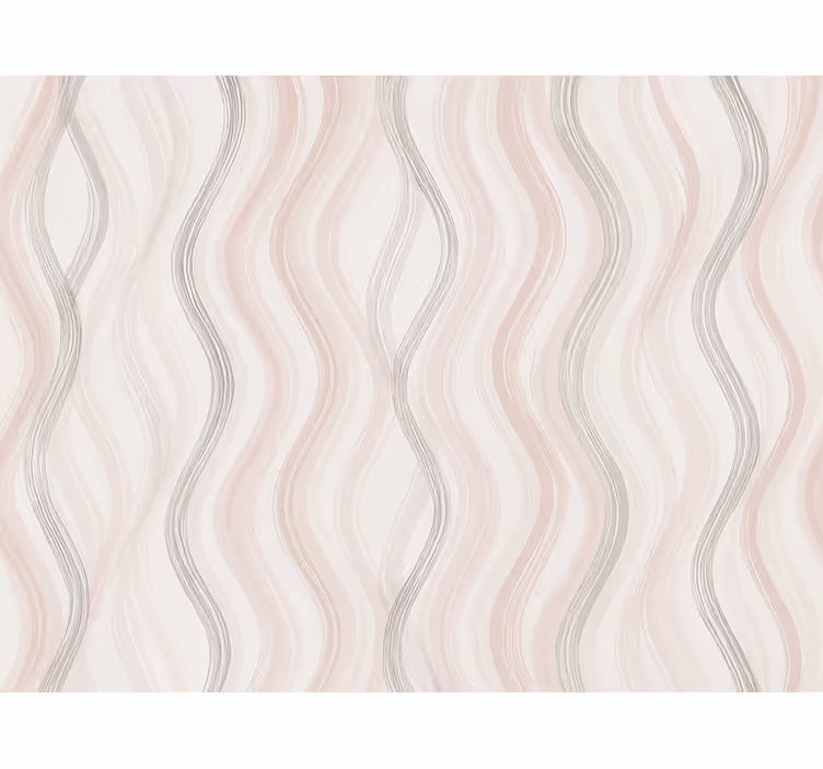 Kids wallpaper light grey and pink watercolor lines - TenStickers