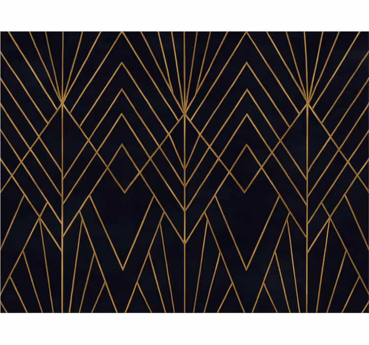 Master bedroom wallpaper graceful gold figures - TenStickers
