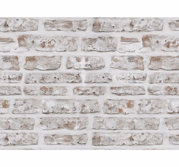 Living room wallpaper vintage old washed bricks - TenStickers