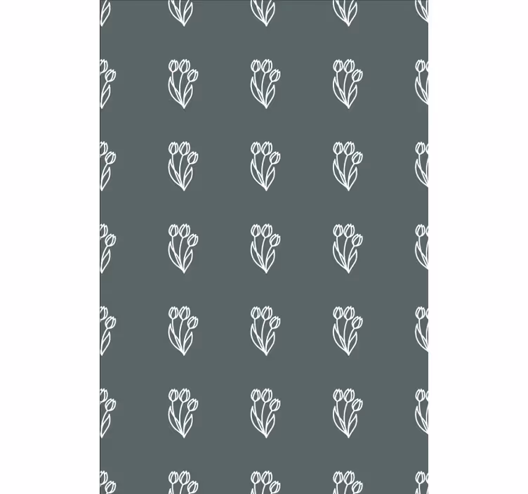 Flower wallpaper with adorable tulip design - TenStickers