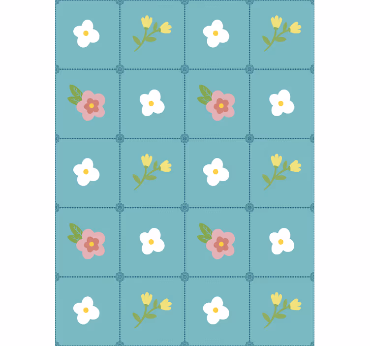 Floral wallpaper "granny chic" floral decor - TenStickers