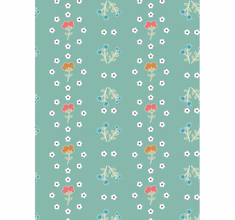 Floral wallpaper with "granny chic" design - TenStickers
