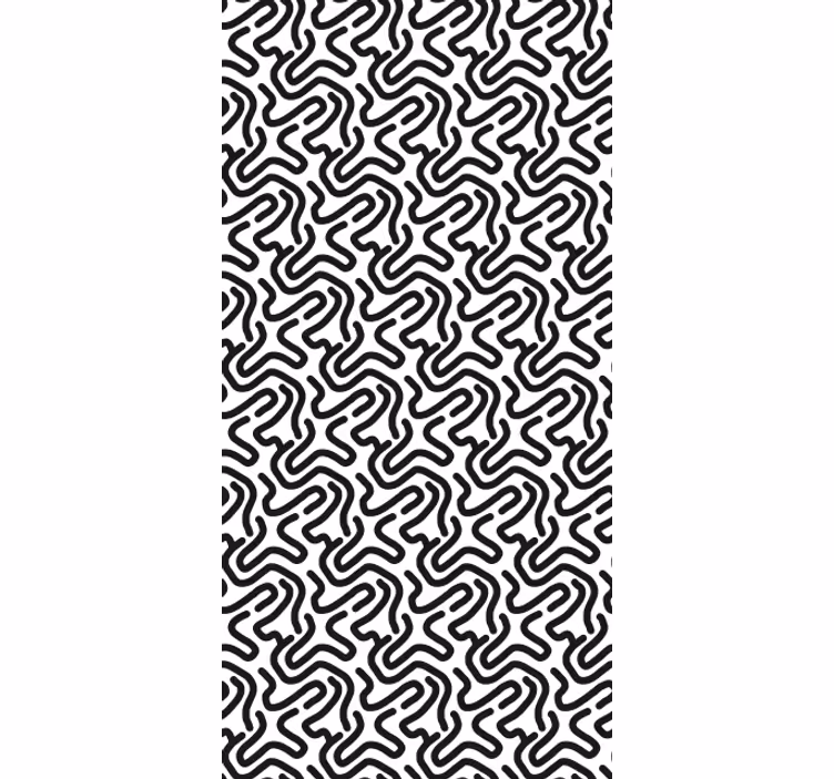 Master bedroom wallpaper in maze pattern - TenStickers