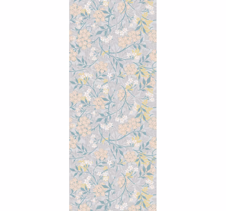 Bedroom wallpaper with elegant 80's floral pattern - TenStickers