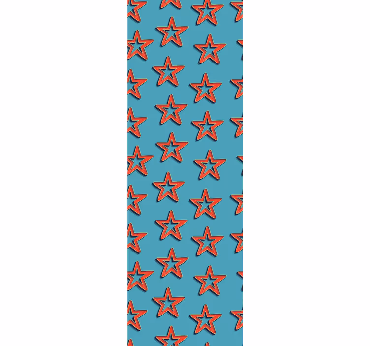 Bedroom wallpaper with retro star pattern design - TenStickers