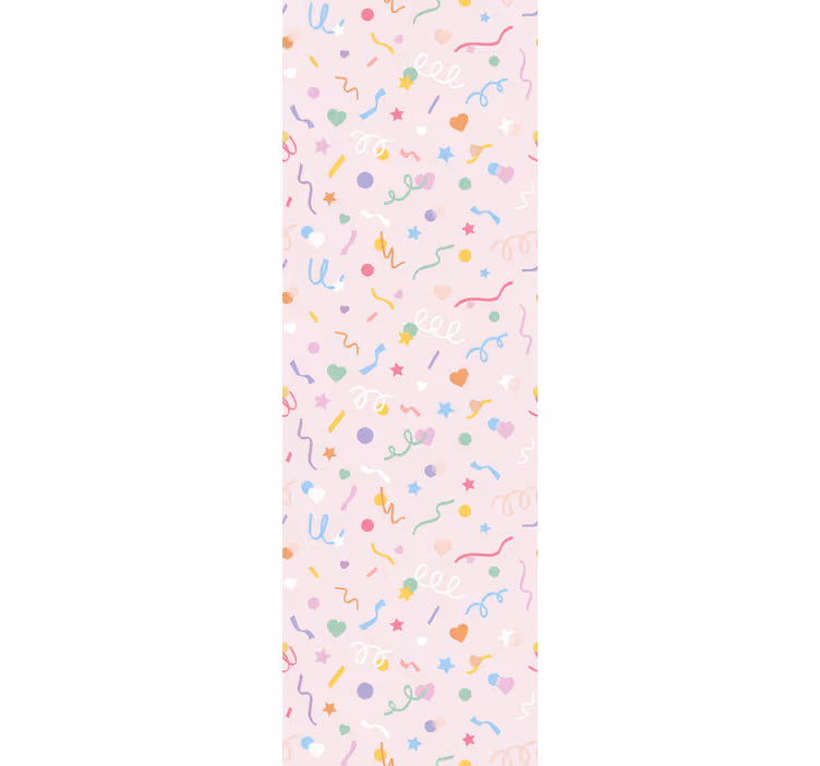 Bedroom wallpaper with adorable pastel confetti - TenStickers