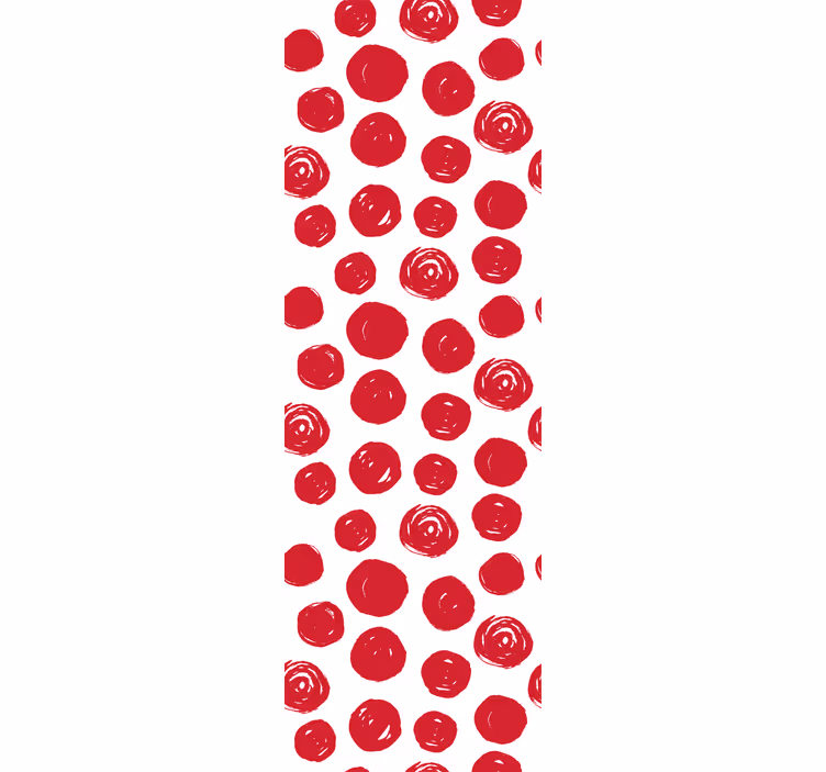 Bedroom wallpaper big polka dot pattern - TenStickers
