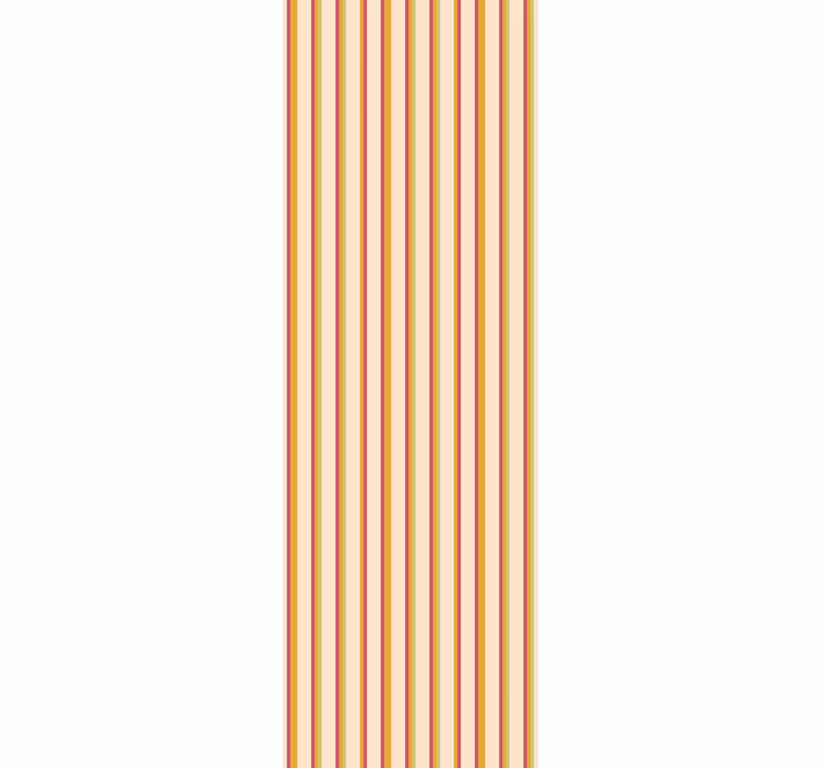 Bedroom wallpaper in retro pastel striped pattern - TenStickers