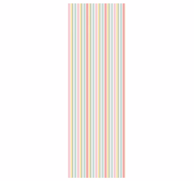 Bedroom wallpaper in horizontal pastel stripes - TenStickers