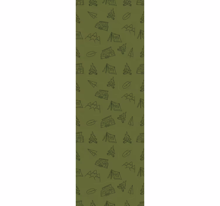 Bedroom wallpaper featuring campaing mountain scenes - TenStickers