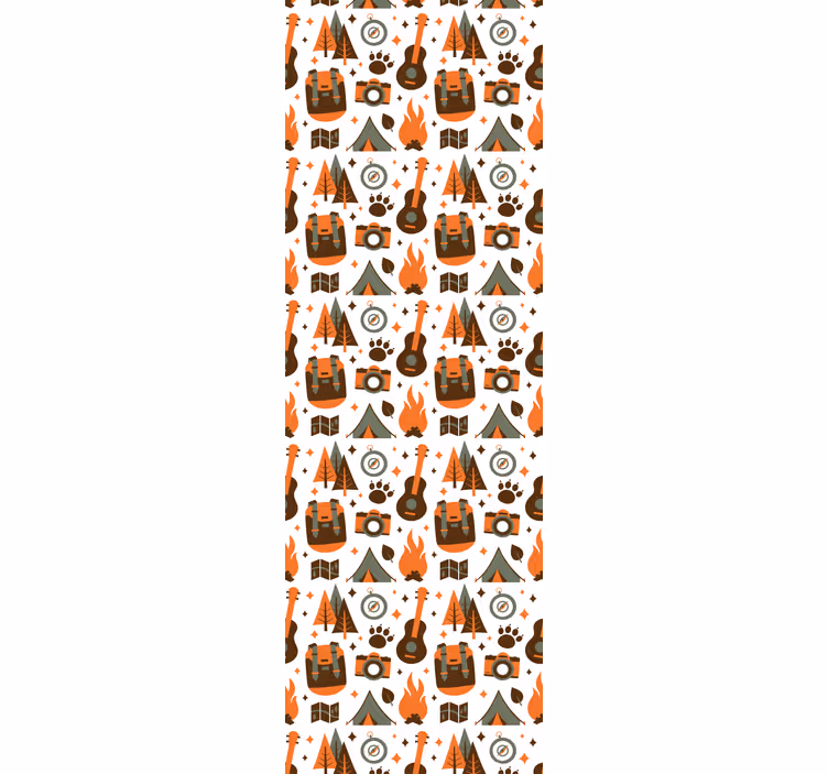 Bedroom wallpaper mountains bear wood fire - TenStickers