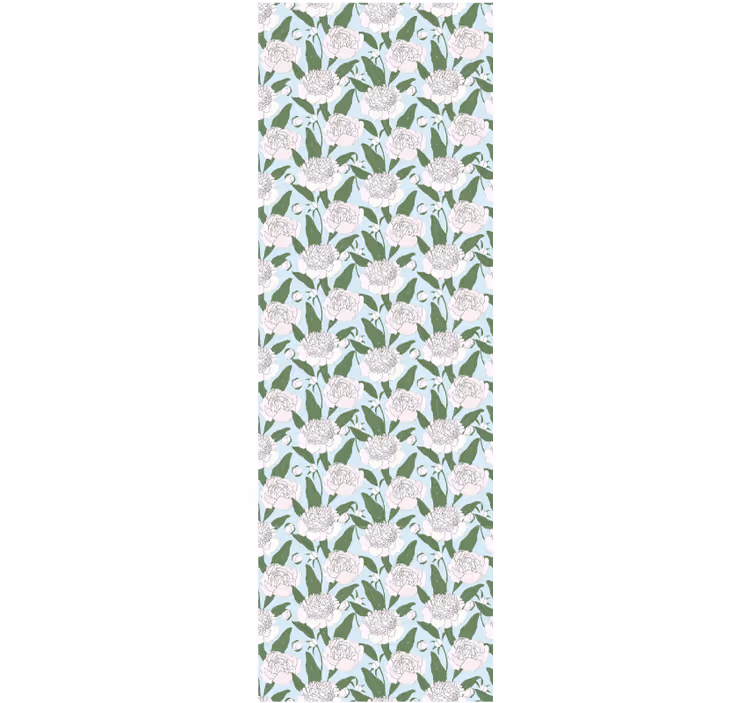 Bedroom wallpaper white flowers grandmillennial pattern - TenStickers