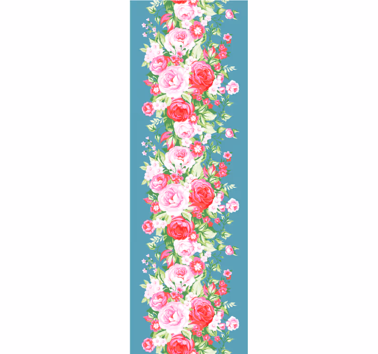 Bedroom wallpaper turquoise shabby chic design - TenStickers