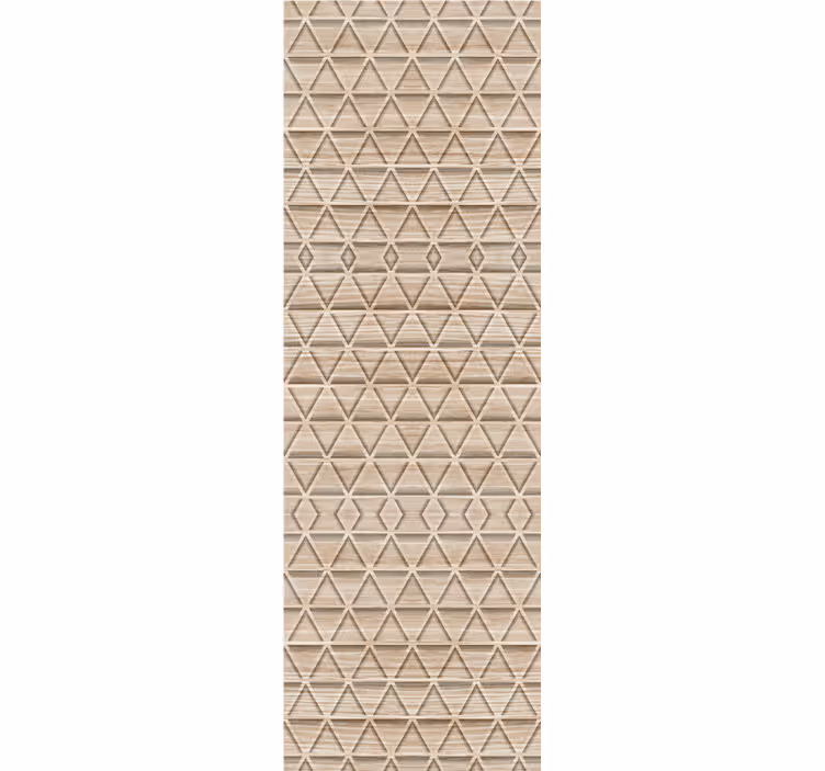 Bedroom wallpaper wood effect triangle pattern - TenStickers