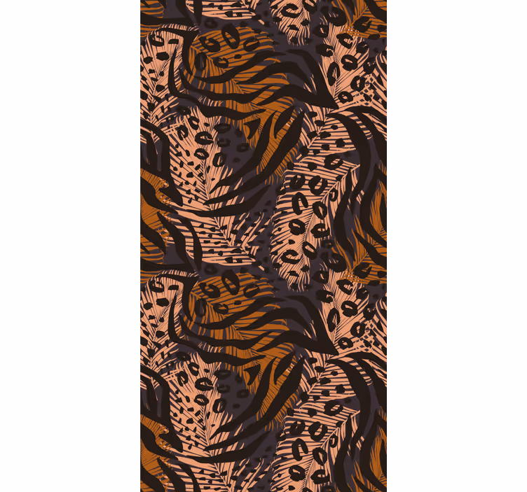 Bedroom wallpaper in vibrant abstract african style - TenStickers
