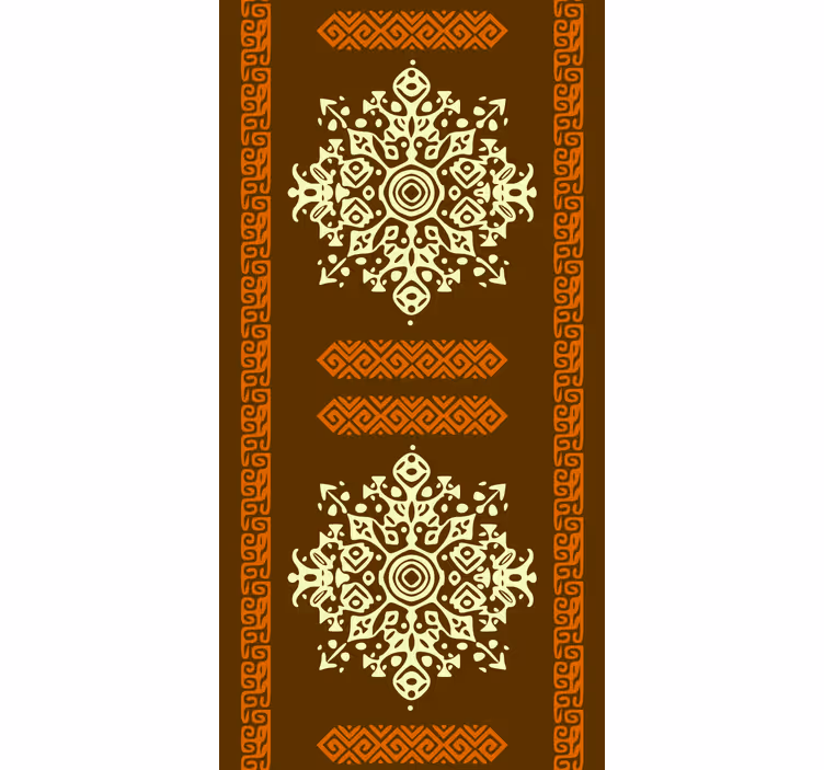 Bedroom wallpaper in african abstract brown and yellow - TenStickers