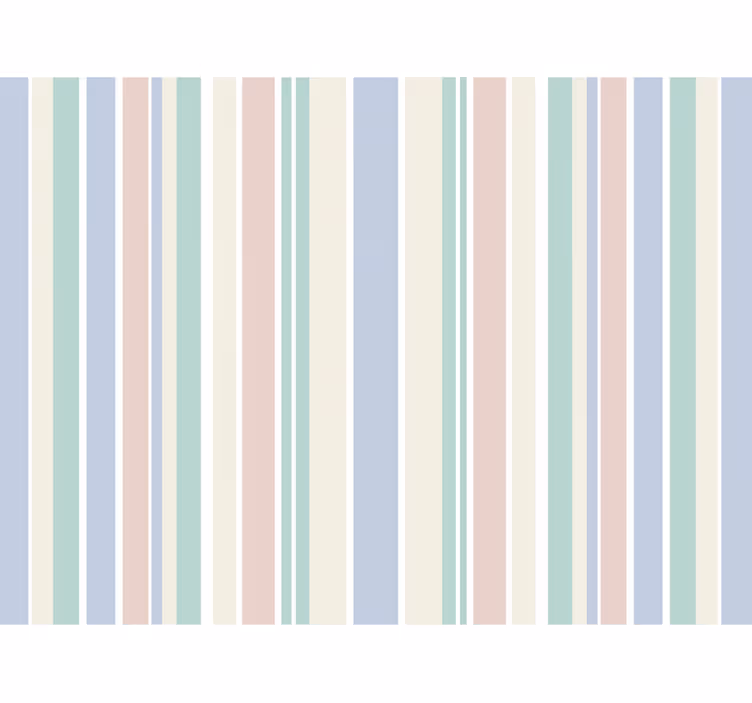 Vertical stripes wallpaper in soft pastel colors - TenStickers