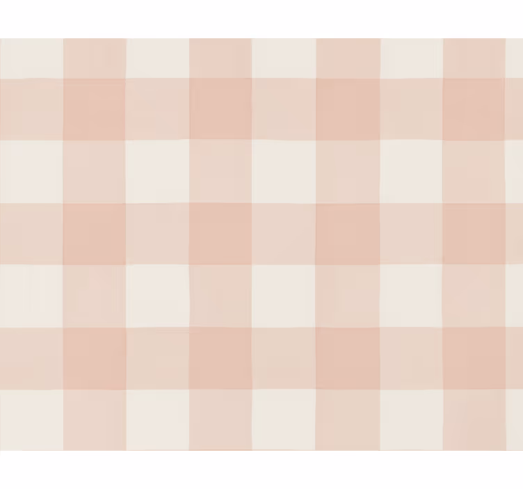 Square wallpaper in dusky pink gingham linen - TenStickers