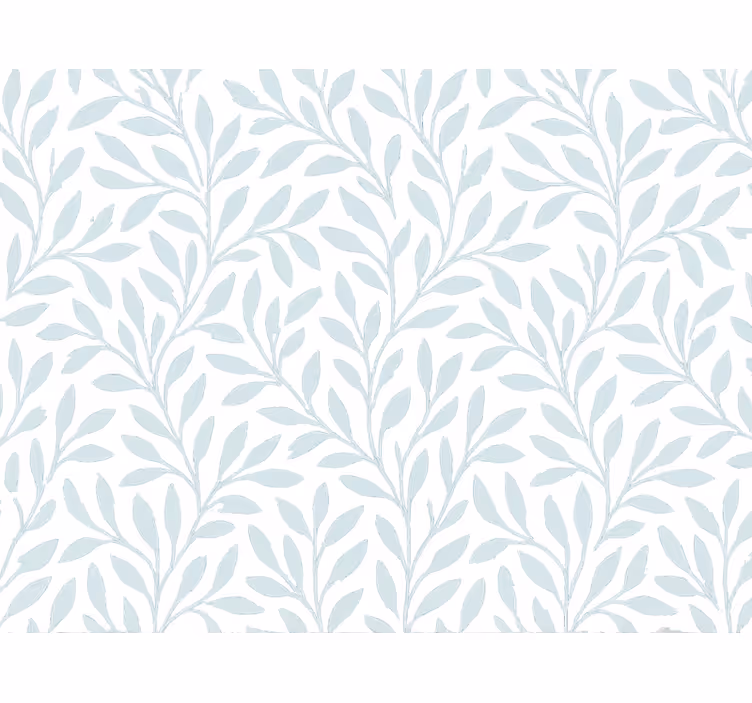 Leaf wallpaper light and airy blue foliage - TenStickers