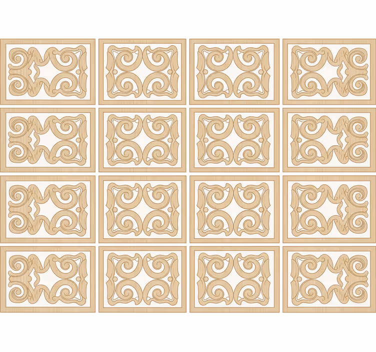 Wood effect wallpaper baseboard pattern design - TenStickers