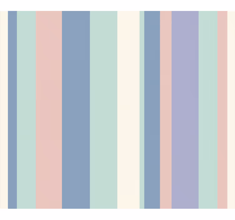 Vertical stripes wallpaper in soft pastel hues - TenStickers