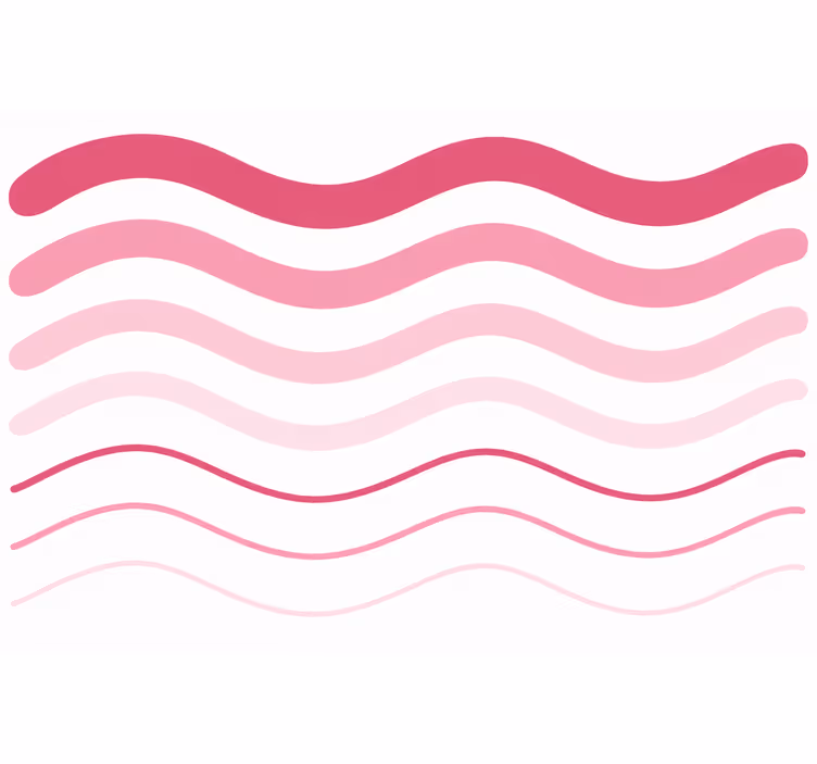 Pink wallpaper ocean waves - TenStickers