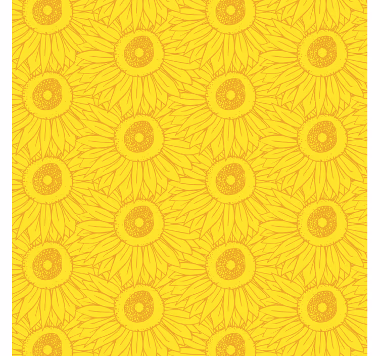 Yellow wallpaper light sunflower hues - TenStickers