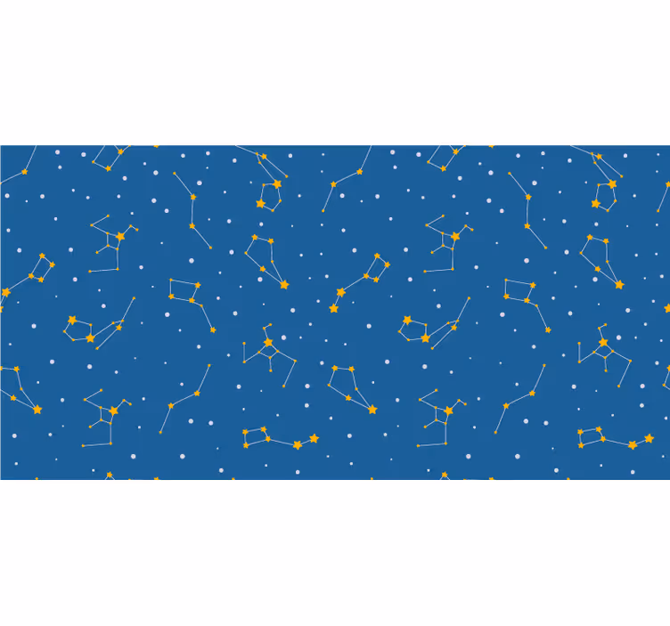 Blue wallpaper constellations in the sky design - TenStickers