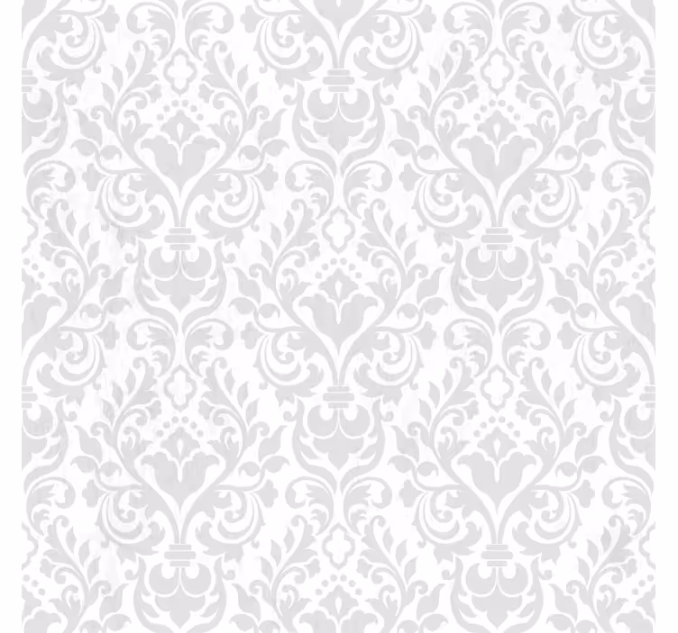 White wallpaper grunge damask design - TenStickers