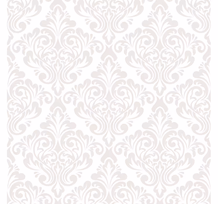 White wallpaper white damask - TenStickers