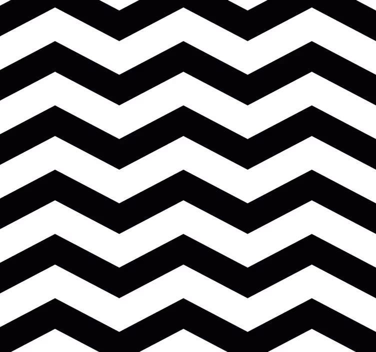 White wallpaper with white and black chevron pattern - TenStickers