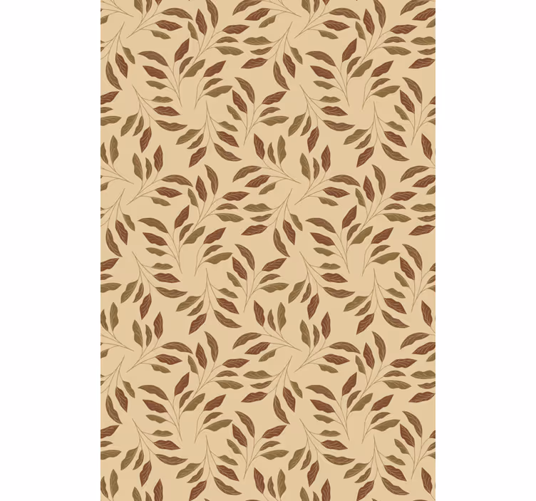 Beige wallpaper with leafy elegance - TenStickers