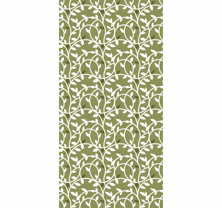 Green wallpaper vine pattern simplicity - TenStickers
